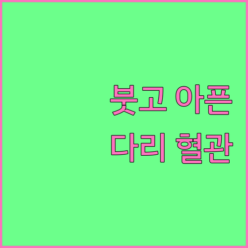 붓고 아픈 다리, 하지정맥류 증상과 치료 방법
