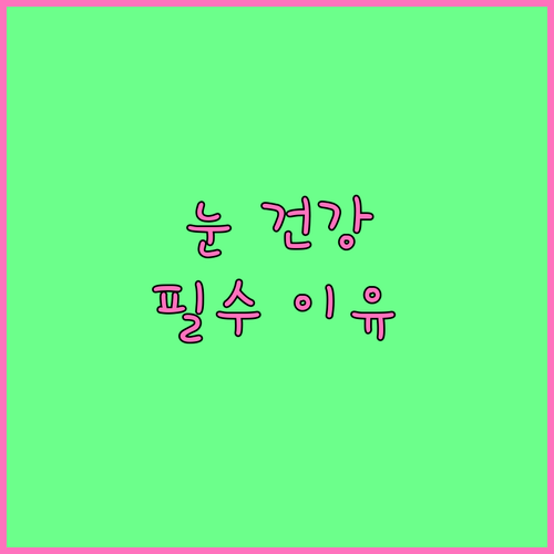 디지털 시대, 시력교정운동이 필요한 이유와 쉬운 실천법