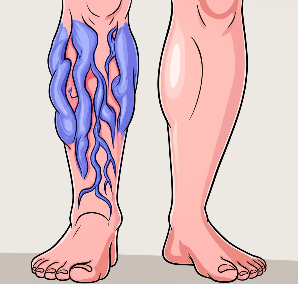 하지정맥류와 하지부종의 차이점 이미지