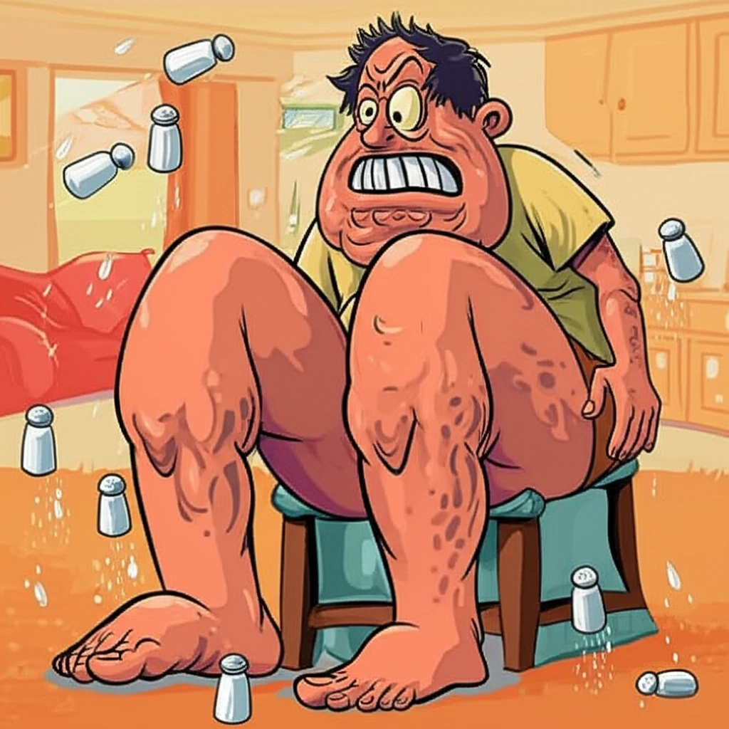 다리 부종과 짠 음식의 관계
