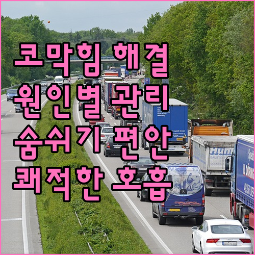 코막힘 탈출! 원인별 맞춤 관리법으로 쾌적한 호흡