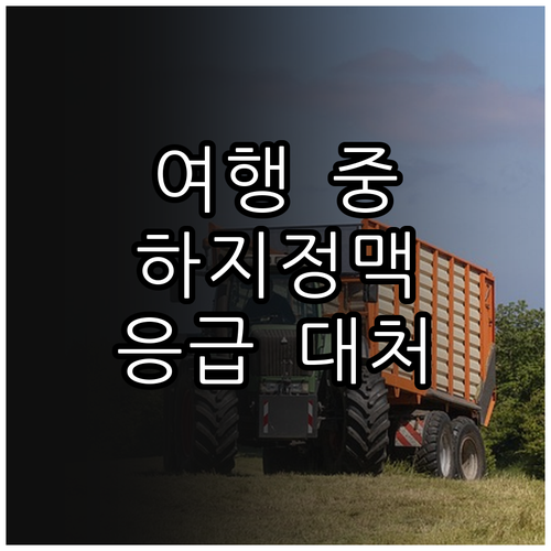여행 중 하지정맥류 응급상황 대처법: 증상 완화 및 병원 방문 가이드
