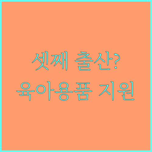 2025년 셋째 아이 출산? 전북특별자치도 육아용품 지원금 신청하세요
