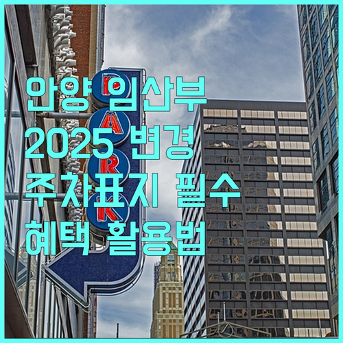 안양시 임산부라면 2025 자동차표지 필수 신청 주차 혜택 활용법