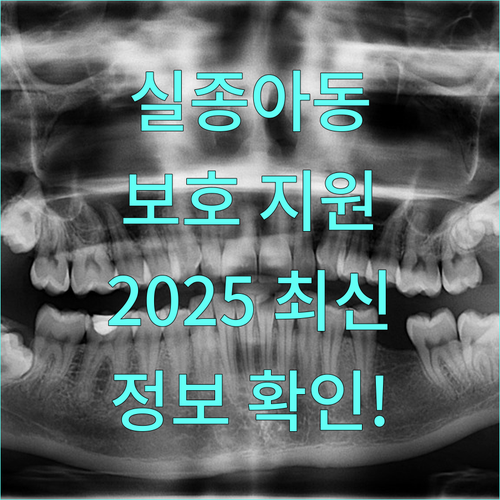 2025년 실종아동 보호 지원 актуальной 정보