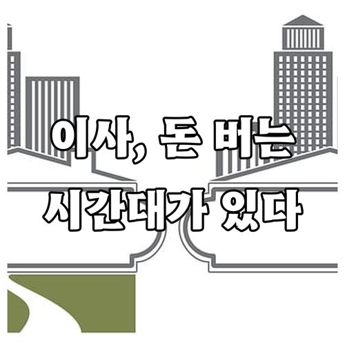 포장이사, 시간만 잘 골라도 돈 번다: 비용 절감 시간대