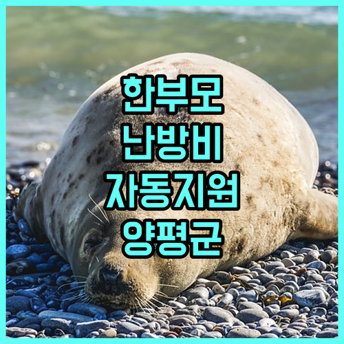 2025 양평군 한부모가정 난방비, 신청 없이 자동 지원 받으세요