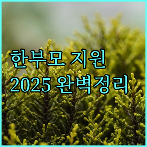 2025 전북 한부모가정 지원: 자립 기반 마련 및 혜택 상세 안내