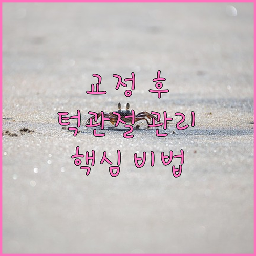 치아교정 후 턱관절 건강 지키는 핵심 관리법