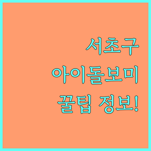 서초구 2025 아이돌보미 손주돌보미 지원: 신청 방법 및 지원 조건 확인