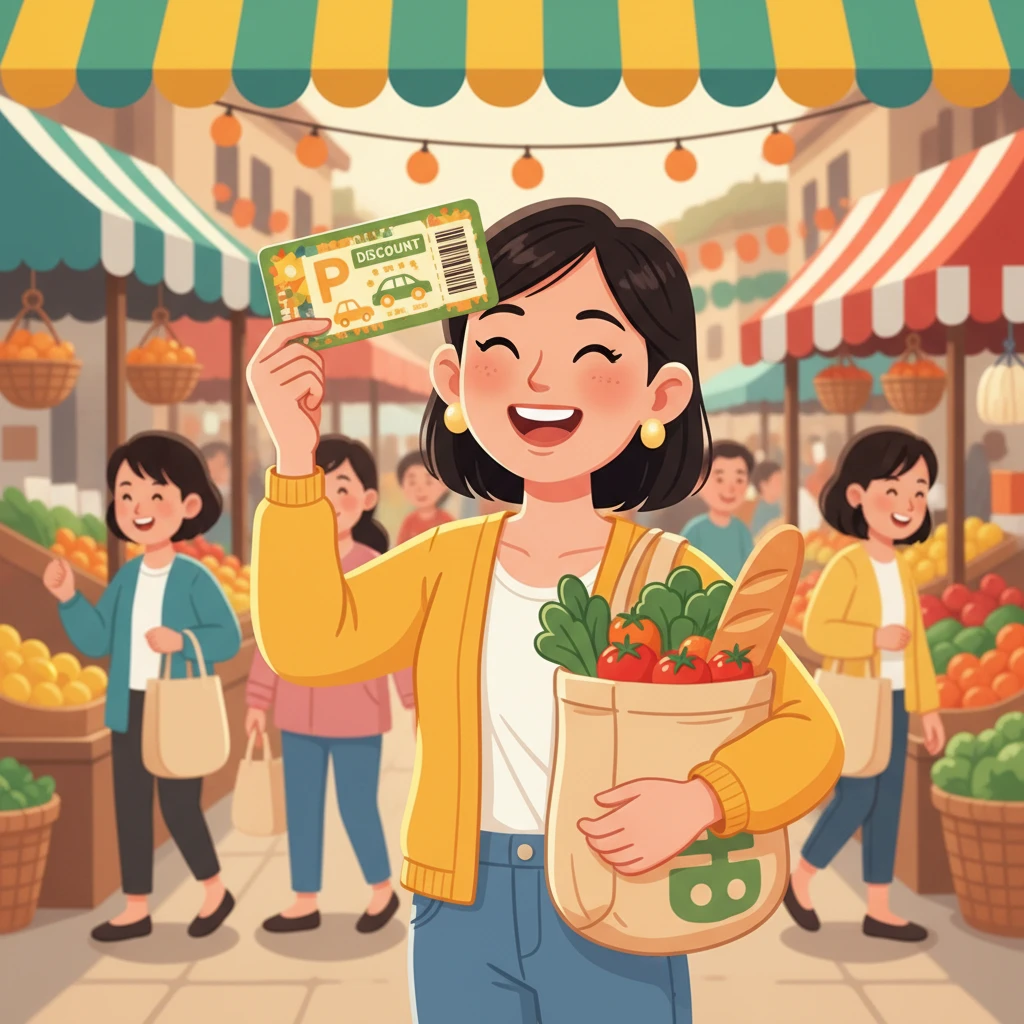 암사종합시장 주차장 전경