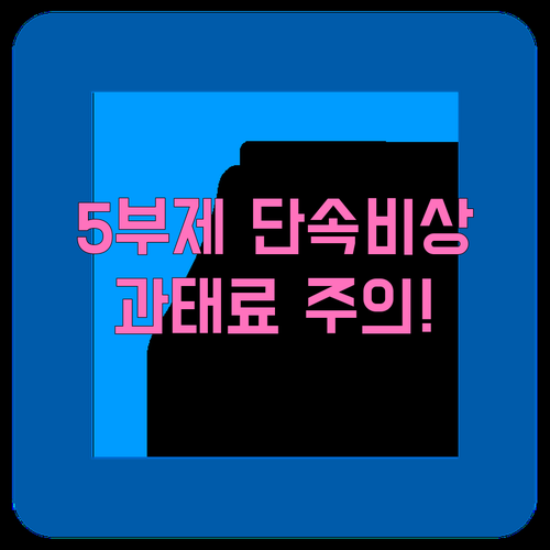 고유가 비상 상황 차량 5부제 운행 제한 대상과 제외 차량 및 과태료 안내