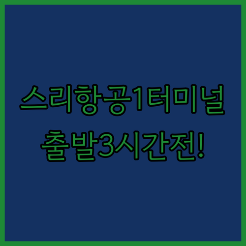 스리랑카항공 인천공항 제1터미널 위치와 출발 3시간 전 도착