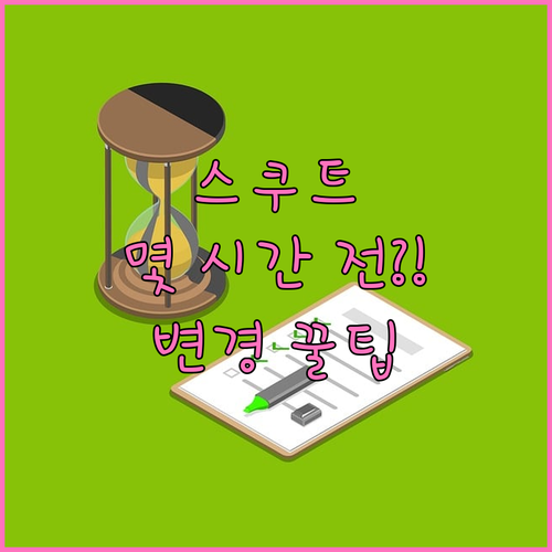스쿠트 항공 좌석 변경 출발 몇 시간 전까지