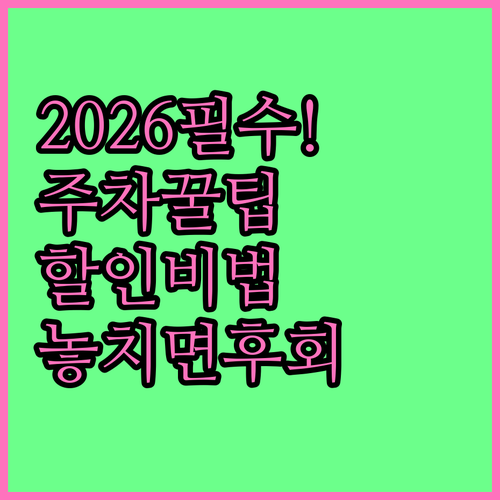 2026년 잠실야구장 주차 총정리 | 요금 할인과 주차 노하우